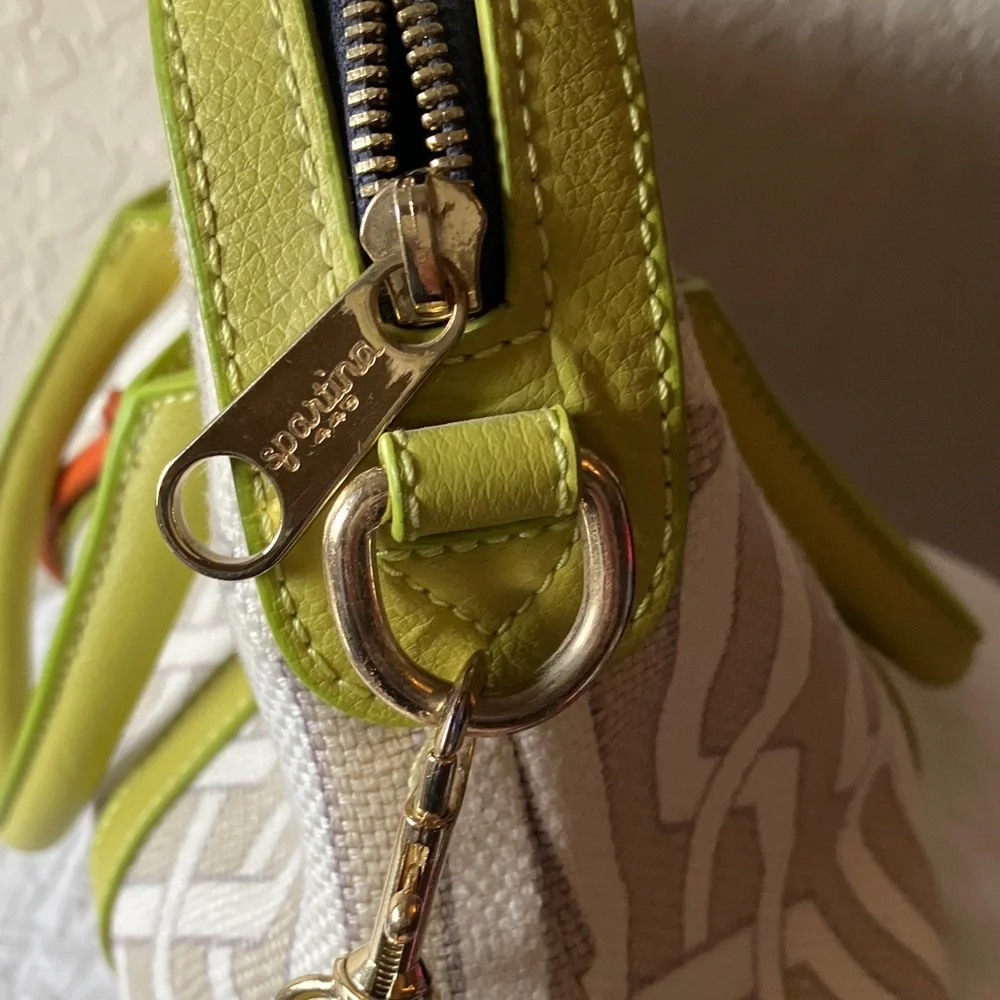 Spartina 449: Veranda Satchel Crossbody Bag- Geometric Pattern - Picture 8 of 11